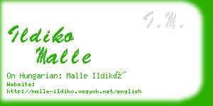 ildiko malle business card